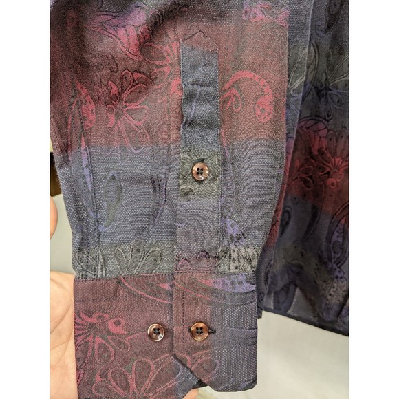 Visconti Long Sleeve Shirt Men's Lg Flip Cuff Multicolor - Picture 4 of 9